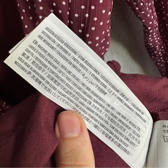 Abercrombie & Fitch Red Polka Dot Wrap Mini Dress Medium - Picture 6 of 12